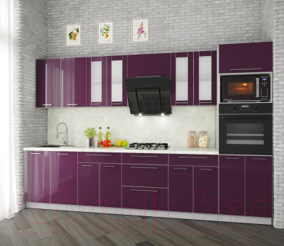 Готовая кухня Интерлиния Мила Пластик 3.2