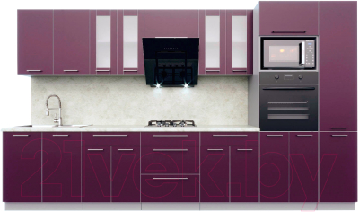 Готовая кухня Интерлиния Мила Пластик 3.6 - фото
