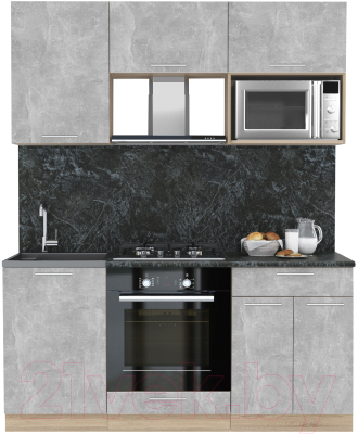 Готовая кухня Интерлиния Мила 1.7 ВТ - фото