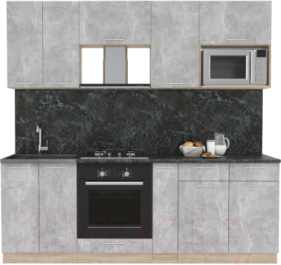 Готовая кухня Интерлиния Мила 2.2 ВТ - фото