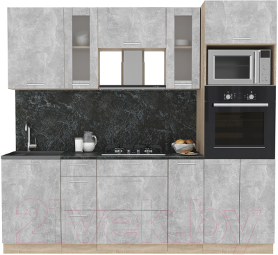 Готовая кухня Интерлиния Мила 2.3 ВТ - фото