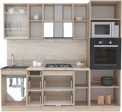 Готовая кухня Интерлиния Мила 2.3 ВТ