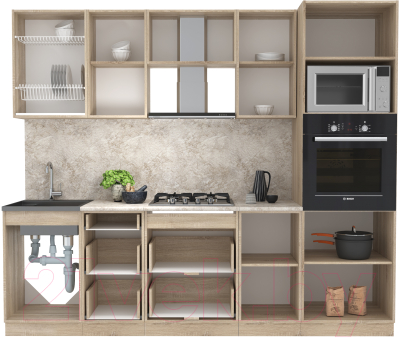 Готовая кухня Интерлиния Мила 2.5 ВТ