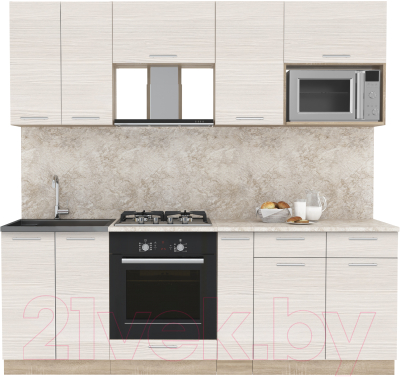 Готовая кухня Интерлиния Мила 2.2 ВТ - фото