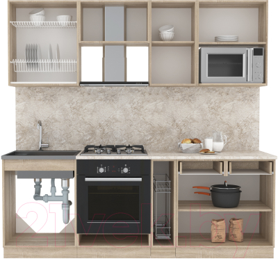 Готовая кухня Интерлиния Мила 2.2 ВТ