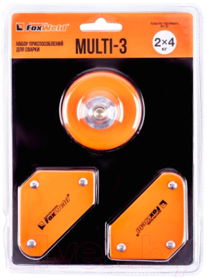 Набор магнитных фиксаторов FoxWeld MULTI-3 / 5396