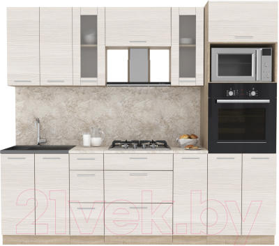Готовая кухня Интерлиния Мила 2.4 ВТ - фото