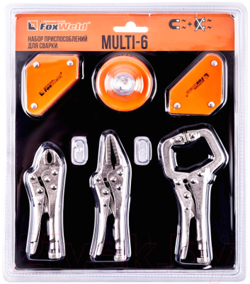 Набор магнитных фиксаторов FoxWeld MULTI-6 / 5392