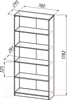 Стеллаж Мебель-Класс Сити-3