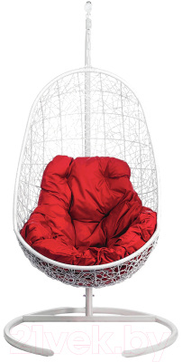 Кресло подвесное BiGarden Easy White (подушка красная) - фото