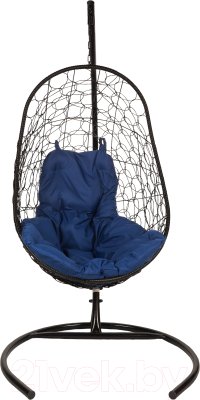 Кресло подвесное BiGarden Easy Black (подушка синяя) - фото