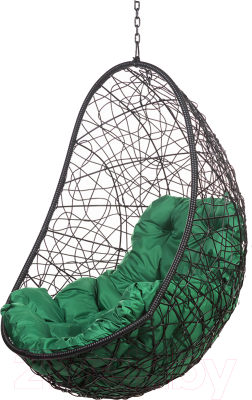 Кресло подвесное BiGarden Easy Black BS (без стойки,подушка зеленая) - фото