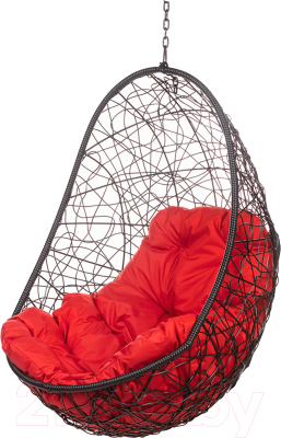 Кресло подвесное BiGarden Easy Black BS (без стойки,подушка красная) - фото