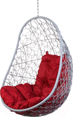 Кресло подвесное BiGarden Easy Gray BS (без стойки,подушка бордовая) - фото
