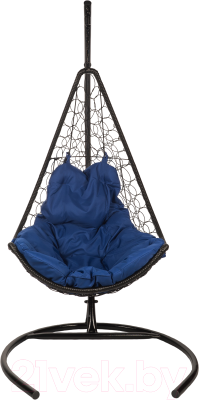 Кресло подвесное BiGarden Wind Black (подушка синяя) - фото