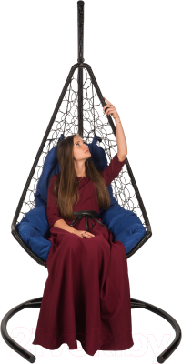 Кресло подвесное BiGarden Wind Black (подушка синяя)