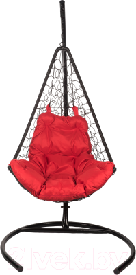 Кресло подвесное BiGarden Wind Black (подушка красная) - фото