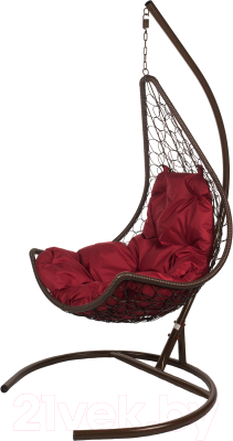 Кресло подвесное BiGarden Wind Brown (подушка бордовая)