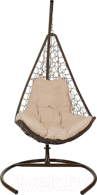 Кресло подвесное BiGarden Wind Brown (подушка бежевая) - фото