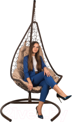 Кресло подвесное BiGarden Wind Brown (подушка бежевая)