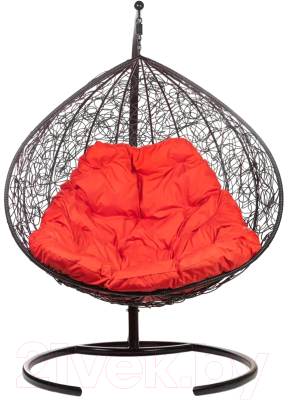 Кресло подвесное BiGarden Gemini Black (красная подушка)