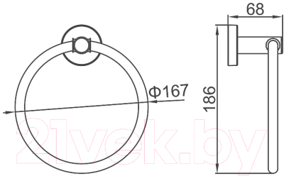 Кольцо для полотенца Ledeme L71704U