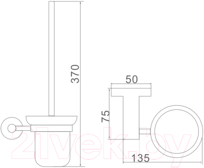 Ершик для унитаза Ledeme L71710U