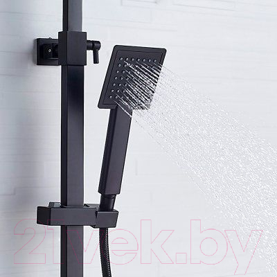 Душевая система со смесителем Ledeme L2424B (черный)