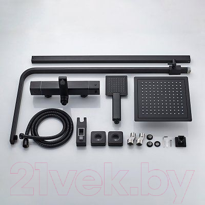 Душевая система со смесителем Ledeme L2424B (черный)