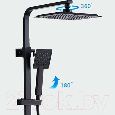 Душевая система со смесителем Ledeme L2424B (черный)