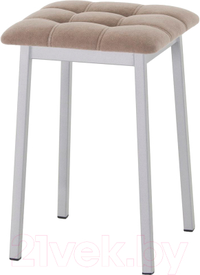 Табурет AMC Comfort 7.5.17 (ткань капучино/серебристый) - фото