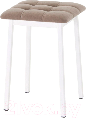 Табурет AMC Comfort 7.6.17 (ткань капучино/белый) - фото
