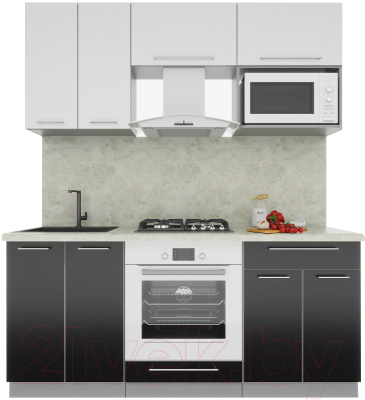Готовая кухня Интерлиния Мила Пластик 1.8 - фото