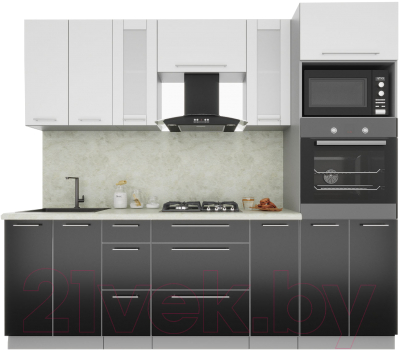 Готовая кухня Интерлиния Мила Пластик 2.4 - фото