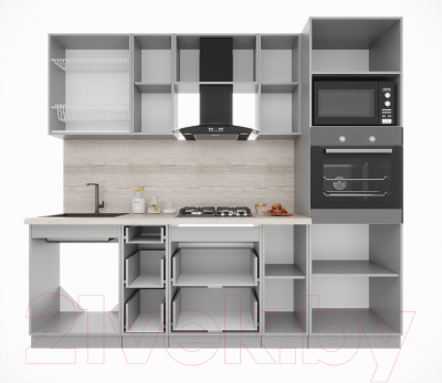 Готовая кухня Интерлиния Мила Пластик 2.4