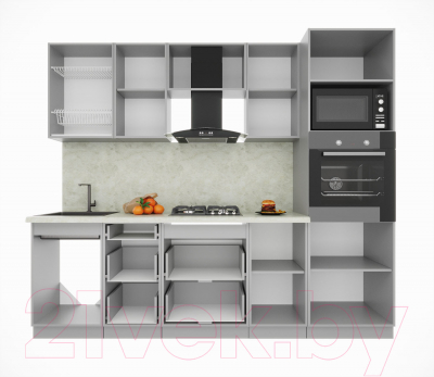 Готовая кухня Интерлиния Мила Пластик 2.5