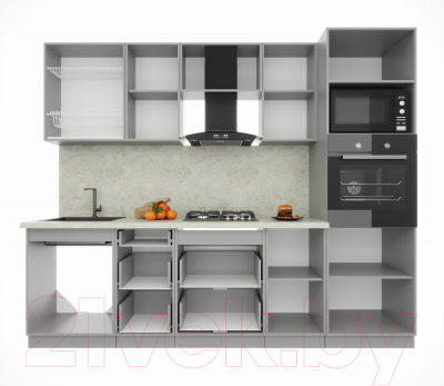 Готовая кухня Интерлиния Мила Пластик 2.6
