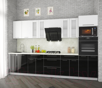 Готовая кухня Интерлиния Мила Пластик 3.2