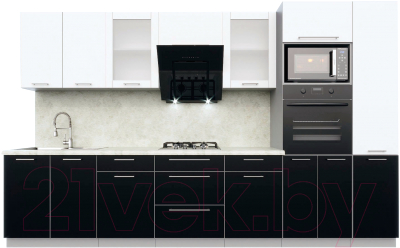 Готовая кухня Интерлиния Мила Пластик 3.4 - фото