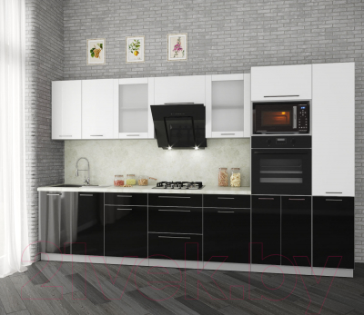 Готовая кухня Интерлиния Мила Пластик 3.4