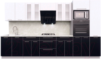 Готовая кухня Интерлиния Мила Пластик 3.6 - фото