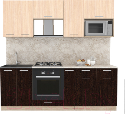 Готовая кухня Интерлиния Мила 2.2 ВТ - фото