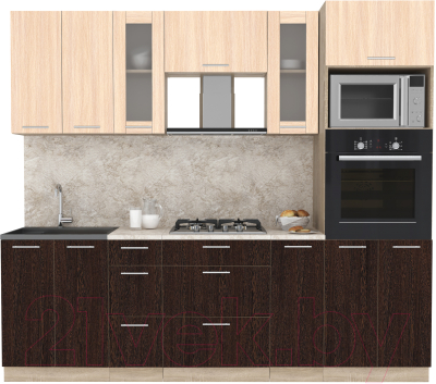 Готовая кухня Интерлиния Мила 2.4 ВТ - фото