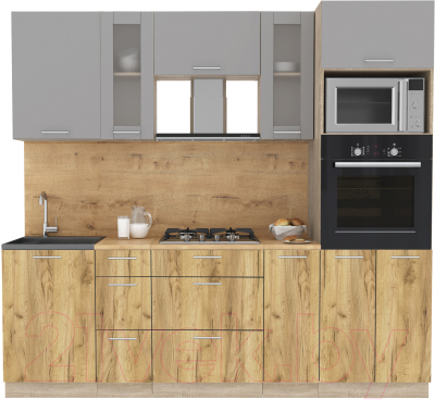 Готовая кухня Интерлиния Мила 2.3 ВТ - фото