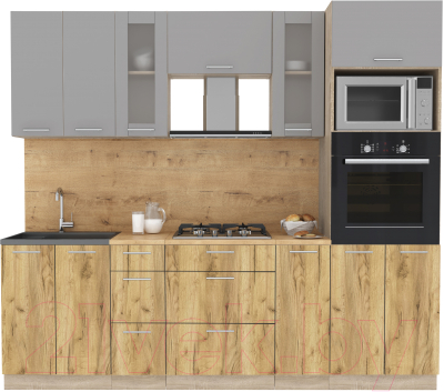 Готовая кухня Интерлиния Мила 2.4 ВТ - фото