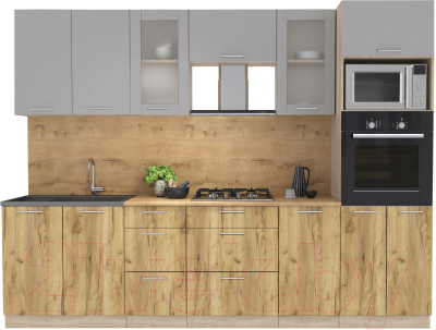 Готовая кухня Интерлиния Мила 2.8 ВТ - фото