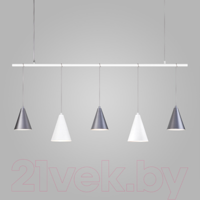 Люстра Евросвет 50088/5 (белый/серебристый) - фото