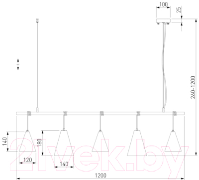 Люстра Евросвет 50088/5 (белый/серебристый)
