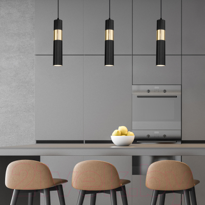 Потолочный светильник Евросвет Viero 50097/1 (черный/золото)