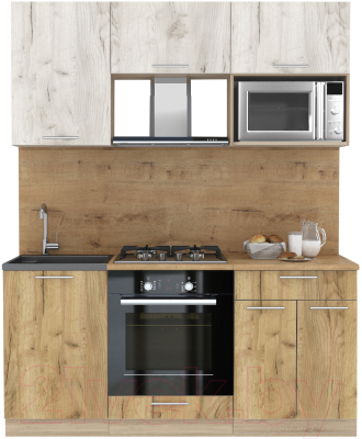 Готовая кухня Интерлиния Мила 1.7 ВТ - фото